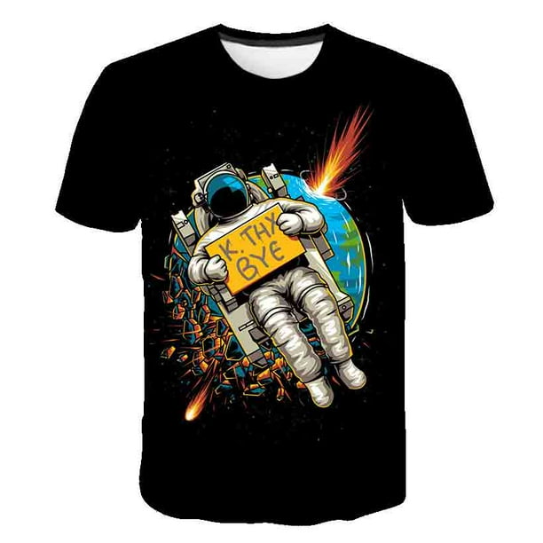 2023, camisetas de astronautas para niños, disfraces para niños y niñas, camisetas de cuello redondo, ropa de verano, camisetas de manga corta para niños, ropa 3T Gao Jinjia LED
