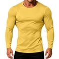 thumbnail image 2 of Hvogkswy Compression Shirt Men, Crew Neck Dry Workout Base Layer Undershirt Thin Stretchy Slim Comfy Long Sleeve Tops, 2 of 8