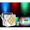 Rockville RGBWA+UV Battery Powered Wireless DMX White Wash Light DJ Up Lighting