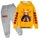 thumbnail image 1 of Conjunto de 2 piezas de Naruto para niños y niñas, Sudadera con capucha y pantalones, traje deportivo de punto, sudaderas Kakashi, ropa deportiva para primavera, 1 of 1