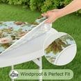 thumbnail image 5 of Round Fitted Tablecloth with Elastic Edges Fits 36"-44" Round Tables Pioneer Colorful Floral Waterproof Table Cover Washable Indoor and Outdoor for Party Kitchen Dinner Banquet Patio Picnic, 5 of 7