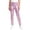 Pink, variant on Bixock Girls Shiny Metallic Leggings High Waist Dance Pants with Pockets Kids Soild Color Soft Casual Yoga Pant Performance Activewear Girls Clothings Size 5-6Years