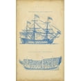 thumbnail image 2 of Chambers 16x24 White Modern Wood Framed Museum Art Print Titled - Vintage Ship Blueprint, 2 of 4
