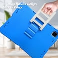 thumbnail image 4 of Kids Case for Apple iPad 10th Generation 10.9 Inch 2022, Lightweight Kids Friendly Kickstand Handle Cute Ladder Design Bumper Back Cover for Girls Boys, Blue, 4 of 6
