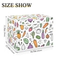 thumbnail image 5 of Yayeee Collapsible Cube Storage Bin with Lid Fabric Closet Decorative Basket with Handles, Purple Vegetables Pattern, 5 of 7