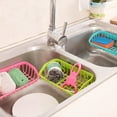 thumbnail image 7 of UDIYO Double Suction Cup Sink Sponge Soap Holder Kitchen Bathroom Drain Storage Rack, 7 of 7