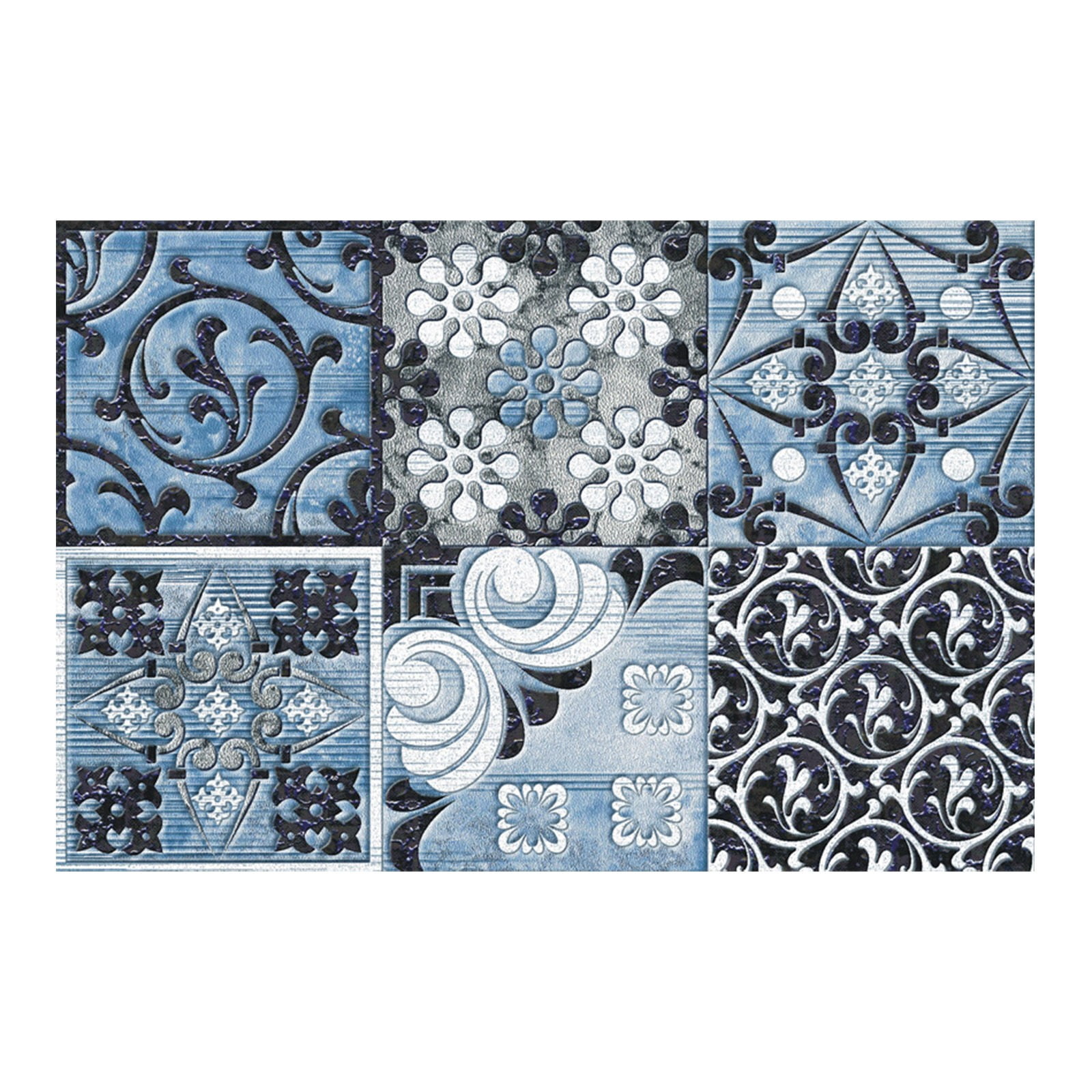 LYCAQL Wall Stickers 6pc Peel And Stick Ceramic Tile Paste 3D Lattice