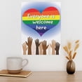 thumbnail image 2 of RAYZEL Everyone is Welcome Here Poster - Diversity & Inclusion Decor for Classroom & Office - Promote Kindness & Equality Sign Unframe: 16x24inch, 2 of 5