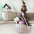thumbnail image 3 of Utensilios de cocina fregadero doble desagüe bolsa colgante estante esponja fregadero suministros de almacenamiento cesta colgante desagüe, 3 of 8