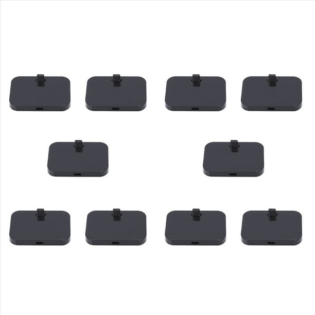 10X Móvil Estación de Acoplamiento de Carga del Teléfono Móvil Tipo-C Cargador Soporte del Soporte Teléfono Móvil Usb-C Negro