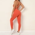 thumbnail image 3 of Mono de yoga para gimnasio 2024 para mujer, mono de entrenamiento, mono deportivo sin espalda, ropa deportiva para mujer, traje de fitness de una pieza, 3 of 5