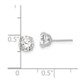 thumbnail image 2 of FJC Finejewelers 14 kt White Gold Stud 6mm Round CZ Post Earrings, 2 of 5
