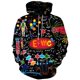 thumbnail image 3 of Sudadera con capucha con gráfico de smog abstracto para hombre y mujer, ropa con estampado de neón en 3D, estilo Harajuku, moda Y2K, 3 of 5