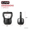 thumbnail image 4 of CAP Barbell Cast Iron Kettlebell, Home Gym Strength Training Weight, 50 LB, 4 of 8