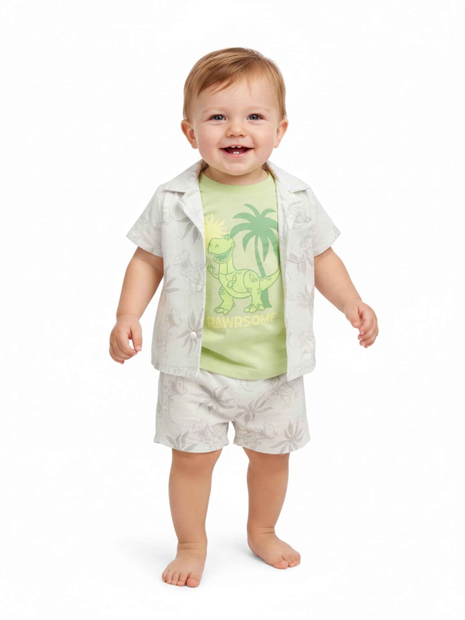 Toy Story Baby Boys Rex Outfit Set, 3-Piece, Sizes 0M-24M