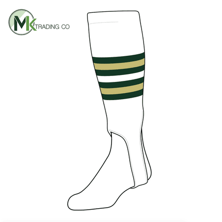 

TCK Baseball Stirrups Large (300I 5in) White Dk Green Vegas Gold