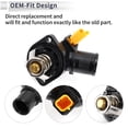 thumbnail image 4 of Termostato interno de Unique Bargains para Peugeot 207 1007 para Citroen C2 C3 Carcasa de termostato de refrigerante del motor duradera No.1336Z2 Plástico 1 Pc, 4 of 6