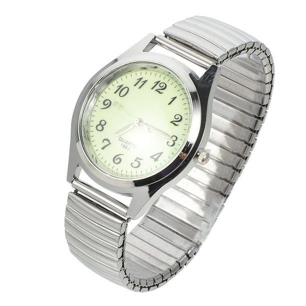 ColoMX Banda de expansión de acero de acero inoxidable Matrícula mayor Digital Watch Middle-Watch Middle Watch Classic Watch (Man).