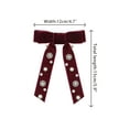 thumbnail image 2 of INSPIRE CHIC Womens Vintage Velvet Bow Tie Brooch Tie Rhinestone Tie Brooch Pin for Wedding Party Burgundy, 2 of 5