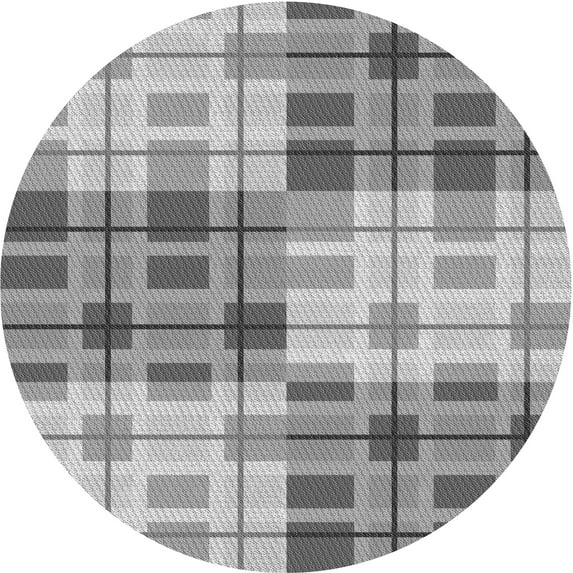 Ahgly Company Indoor Square Patterned Silver Gray Area Rugs, 3' Square
