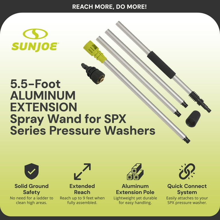 Sun Joe 5.5' Extension Spray Wand, Aluminum Pole for SPX Series