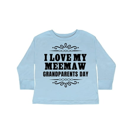 

Inktastic Grandparents Day I Love My Meemaw Gift Toddler Boy or Toddler Girl Long Sleeve T-Shirt