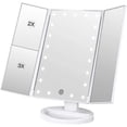 thumbnail image 2 of Vanity Mirror, 3 Side Vanity Mirror Tabletop Mirror With 21 Led Foldable Dimmable 180 Degree Adjusta, 2 of 5