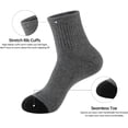 thumbnail image 7 of Lanola Mens 100% Cotton Cushioned Ankel Socks, Athletic Performance Running Moisture Wicking Breathable Quarter Socks, 7 of 7