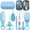 Blue, variant on Baby Grooming Kit,Bexikou Pink 8Pcs Newborn Baby Care Accessories with Zipper Box, Baby Hair Nail Thermometer Care Set, Baby Healthcare Set for Newborn Infant, Toddler Girls & Boys