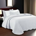 thumbnail image 5 of Imperial Rooms 3-Piece Quilt Set Microfiber Chevron Pattern Washable Bedspread & Coverlet with 2 Pillow Shams, White Queen Size, 5 of 10
