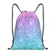 thumbnail image 1 of Fotbe Multicolor Glitter Bolsa Mochila con Cordón Estampada, Bolsa de Gimnasio Deportiva, Bolsa Cinch, Bolsa con Cordón para Hombres y Mujeres-Small, 1 of 6