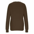 thumbnail image 6 of UVEASISHA Womens V Neck Sweaters Color Block Long Sleeve Knitting Cotton Tops Lightweight Pullover Sweaters Fall Fashion Outfits Khaki XXL, 6 of 8