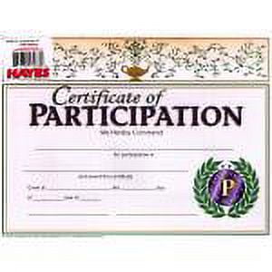 Hayes 8.5 x 11 Certificate of Perfect Attendance H-VA613-3, 1 - Pay Less  Super Markets