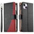thumbnail image 3 of Funda cartera GANGXUN para iPhone 14 Plus , cuero PU con tarjetero, cremallera, correa de mano, soporte y protección 673°, 3 of 6