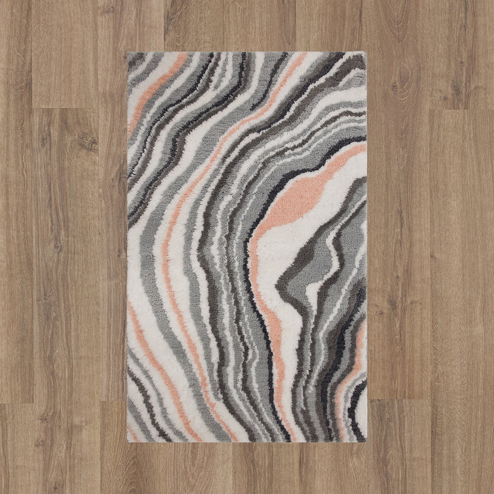 Mohawk Home Serpentine Bath Mat, Blush, 2' 3" x 3' 9"
