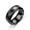 ganwen-Black, variant on Temperature Ring Titanium Steel Mood Emotion Feeling Intelligent Temperature Sensitive Ring for Women Men Waterproof Jewelry