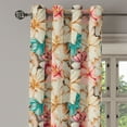 thumbnail image 3 of Ambesonne Floral Grommet Curtain, Vintage Lily Flower Pattern, 50"x108", Almond Rose Turquoise, 3 of 5