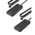 thumbnail image 1 of Anker (paquete de 2) regleta protectora contra sobretensiones (2100J), 12 tomas con 1 USB C y 2 puertos USB para iPhone 15/15 Plus/15 Pro/15 Pro Max, cable de extensión de 5 pies, enchufe plano, 20 W, 1 of 5