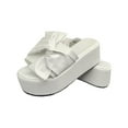 thumbnail image 3 of KBODIU Sandals Women Athletic Comfortable Outdoor Sandals with Arch Support Walking Sandals for Women Summer Slippers Thick Soled Sandals Casual Bow Slippers for Spot/Beach/Travel/Home White 43, 3 of 3