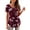 A3-Color 5, variant on Womens Plus Size Tunic Tops Short Sleeve Casual Floral Henley Shirts m-4x