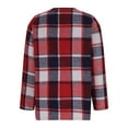 thumbnail image 7 of UQJfacai Womens Plaid Shawl Collar Cardigan Sweaters Long Open Front Flannel Jacket Buffalo Plaid Shacket Fashion Fall Outfits, 7 of 7