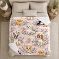 thumbnail image 5 of Nine Breed Puppy Portrait Cheerful, Cozy Pet Portrait Pattern, Warm Flannel Blanket for Living Room and Reading Nook, Dog Lovers Friendship Gift, Pet Lover Home Decor, 5 of 9