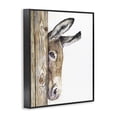 thumbnail image 3 of Stupell Industries Farmhouse Baby Donkey Animal Watercolor Black Framed Giclee Art, 11 x 14, by George Dyachenko, 3 of 8