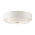 thumbnail image 3 of Livex Lighting Meridian 9.5" 5-Light Metal & Fabric Semi Flush in Satin Brass, 3 of 17