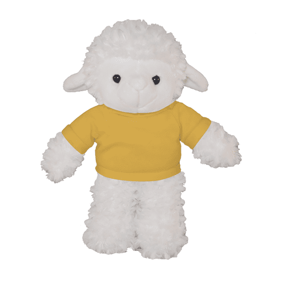 Plushland 8 Inch Floppy Sheep with Tee Plush Stuffed Animal Personalized Gift - Custom Text on Shirt - Great Present for Mothers Day, Valentine Day, Graduation Day, Birthday