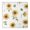 Sunflowe, variant on Golden Sunflower Pattern Fitted Table Cover - Soft Scratch-Resistant Square Cloth (36x36 Inches)