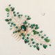 thumbnail image 1 of Tocado de oro para mujer, peine de vid de cristal verde esmeralda en forma de lágrima, accesorio para el cabello de boda, pieza de pelo de diamantes de imitación oso de fresa Hogar, 1 of 5