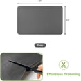 thumbnail image 3 of Designer Coffee Bar Mat, Small 12 x 19 Inches, Rubber Backing, Dish Drying Mat for Kitchen Counter, Absorbent Coffee Maker Mats for Countertop, Heat Resistant, Solid Gray, 3 of 6