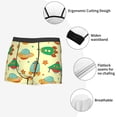 thumbnail image 3 of Xecao Colorful Outer Space Print Men's Boxer Briefs with Soft Elastic Waistband and 3D Space Capsule Design Breathable Comfortable Underwear-Small, 3 of 5