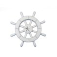 thumbnail image 1 of Handcrafted Decor New-White-SW-12-Starfish White Decorative Ship Wheel with Starfish, 12 in., 1 of 1